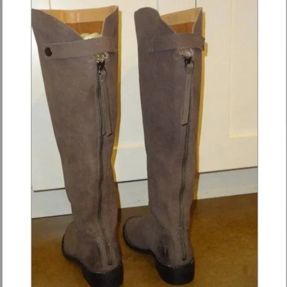 🆕 FRANCO SARTO Brenna Knee High Tall Suede Boots Taupe Gray 6 - Picture 5 of 8